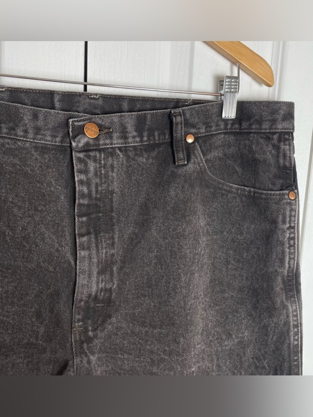 Wrangler Cowboy Cut Jeans Men’s 40x34* Black 1013MWZKL Faded Denim Western Rodeo - Picture 5 of 14